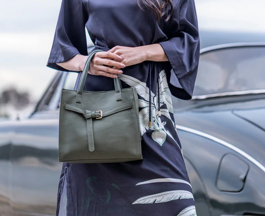 DARK OLIVE 3 PIECE HANDBAG