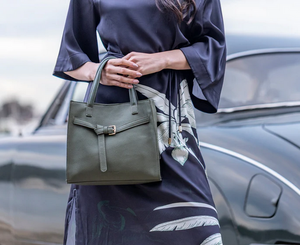 DARK OLIVE 3 PIECE HANDBAG