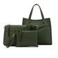 DARK OLIVE 3 PIECE HANDBAG