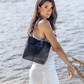 BLACK 2 PIECE SHOULDER CROSSBODY BAG