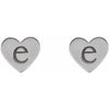 SS 8mm Engravable Heart Earrings