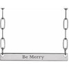 Sterling Silver Engravable Bar Necklace