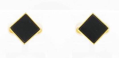 Black Diamond Shaped Cufflinks