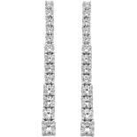 Sterling Silver Cubic Zirconia Graduated Earring
