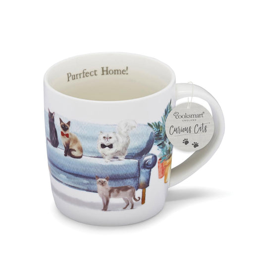 CURIOUS CATS - Barrel Mug - Purrfect Home