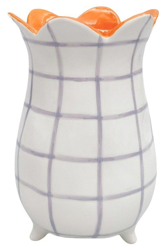 Halcyon Vase Mauve & Orange 18cm
