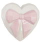 Bow & Heart Trinket Box Pink & White 9cm