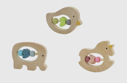 WOODEN BABY RATTLE