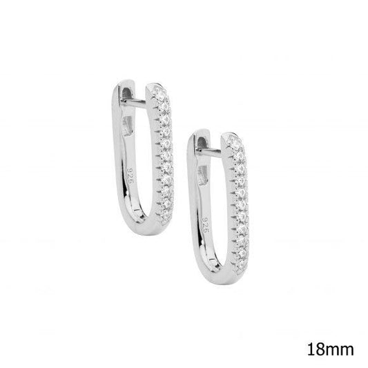 18MM SILVER HOOP HUGGIES
