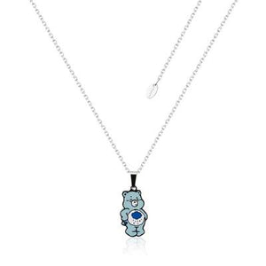 ECC Care Bears Grumpy Bear Belly Badge Enamel Necklace