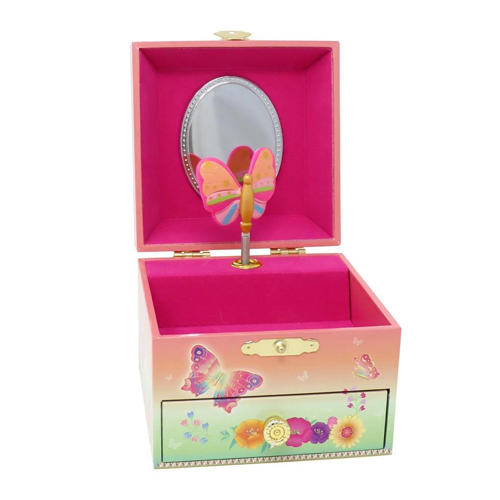 Rainbow Butterfly Small Musical Jewellery Box