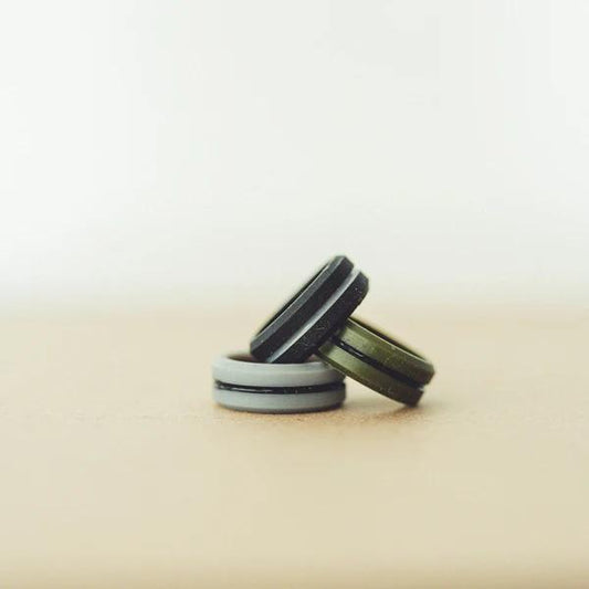Men's TRAX Silicone Ring GREY SIZE 9