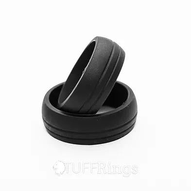 Men's 'Dash' silicone ring BLACK SIZE 11