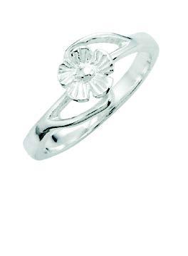 SILVER FLOWER RING