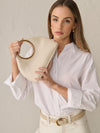 LUSTRE & SAGE Hailey Statement Handle Bag in White