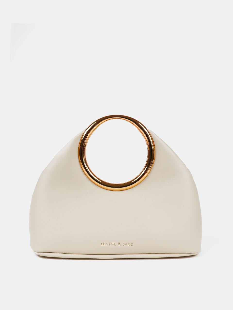 LUSTRE & SAGE Hailey Statement Handle Bag in White