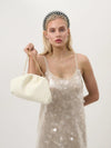 LUSTRE & SAGE Venetia Woven Clutch Bag in White
