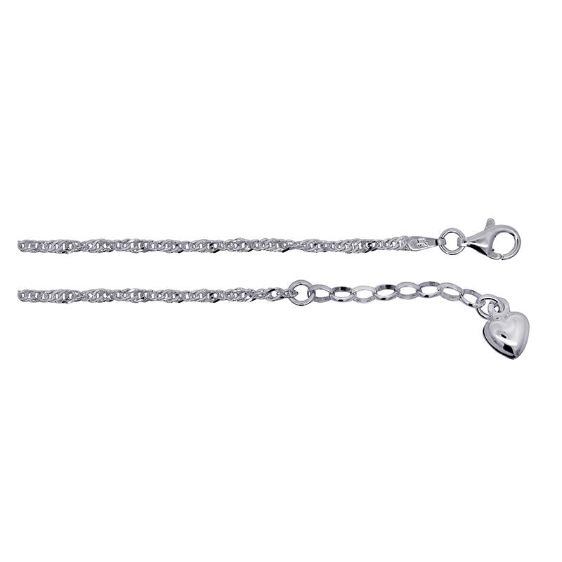 SILVER TWIST ANKLET
