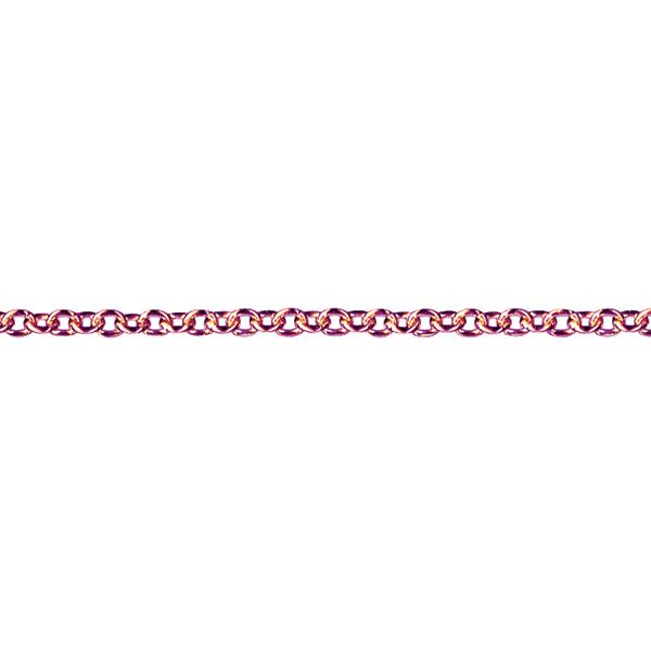 STERLING SILVER ROSE GOLD PLATED CHAIN 50CM