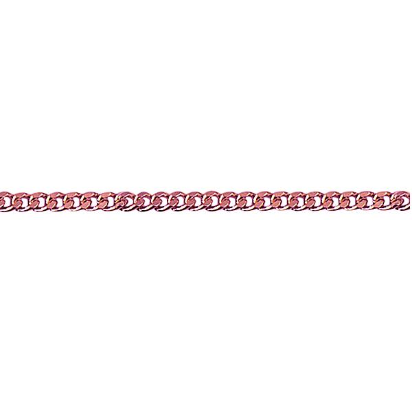 STERLING SILVER ROSE GOLD PLATED CHAIN 50CM