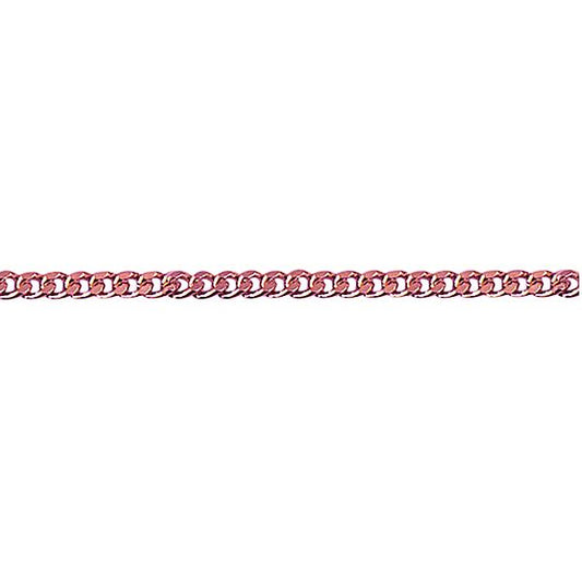 STERLING SILVER ROSE GOLD PLATED CHAIN 50CM