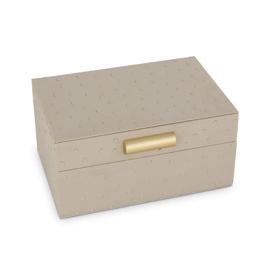 Russell Collection Giftware - Ostrich Cream Jewellery Box
