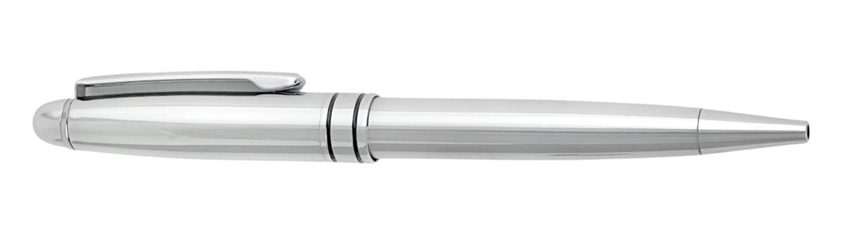 Russell Collection Silverplate Giftware - Pen With Double Black Pinstripe