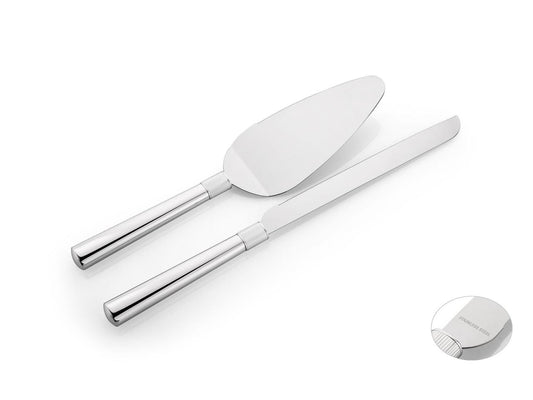 Whitehill Servers - Cake Knife & Server With Silver Band