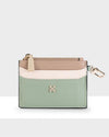 Hannah Zip Card Case Zip Purse Powder Blue/White/Dk Blue
