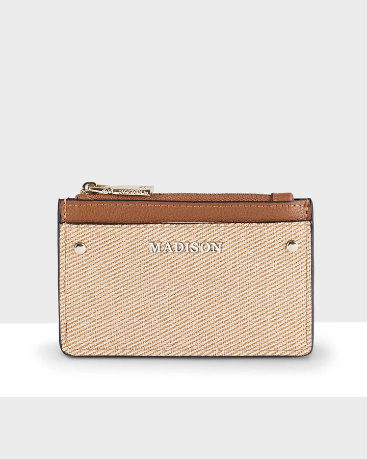 SMALL ZIP PURSE NATURAL/TAN