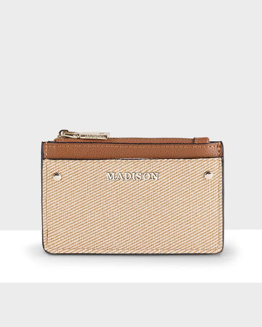 SMALL ZIP PURSE NATURAL/TAN