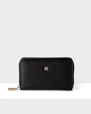 ZIP AROUND WALLET BLACK