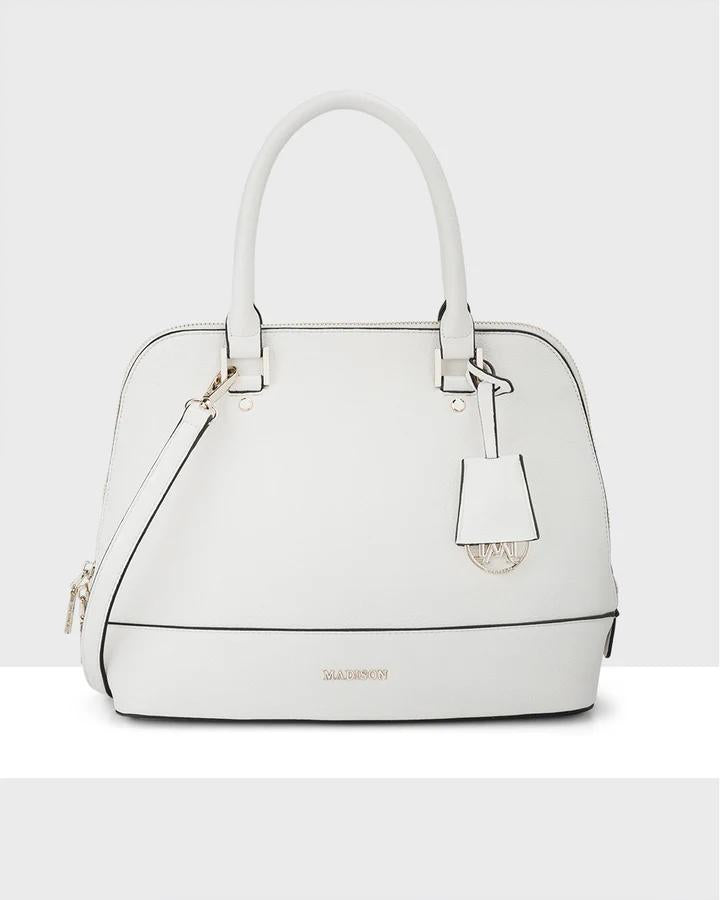DOME SATCHEL BAG WHITE