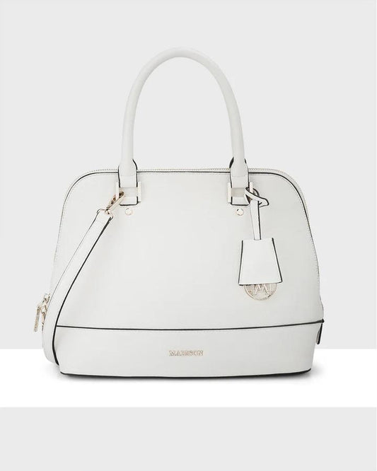DOME SATCHEL BAG WHITE