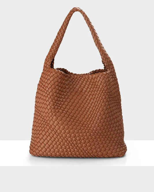 LARGE WEAVE BAG TAN