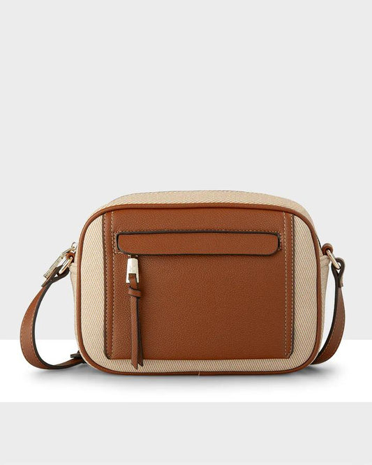 CAMERA CROSSBODY BAG NATURAL/TAN