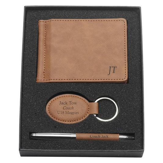 MENS LEATHERETTE GIFT SET