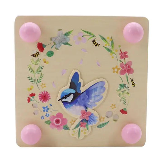 Wooden Blue Wren Flower Press (Australian Plants)
