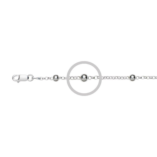 SILVER BALL CHAIN NECKLACE