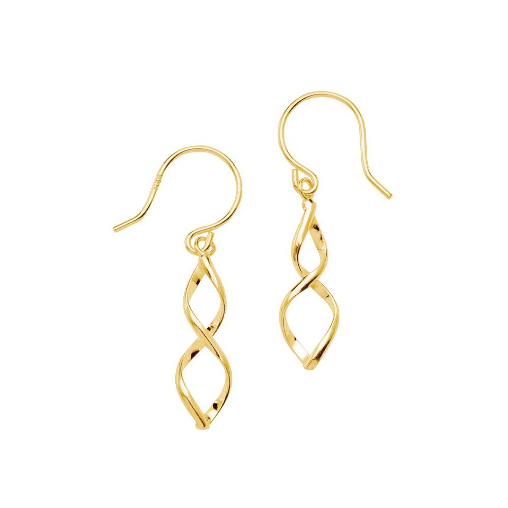 SILVER GP TWIST DANGLE EARRINGS