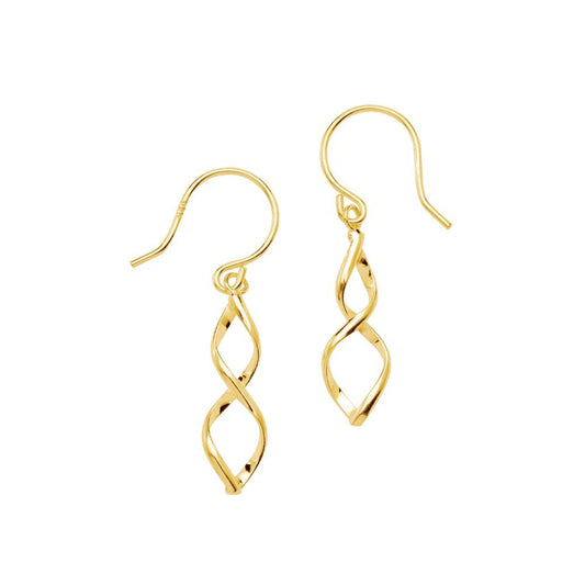 SILVER GP TWIST DANGLE EARRINGS
