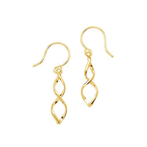 SILVER GP TWIST DANGLE EARRINGS