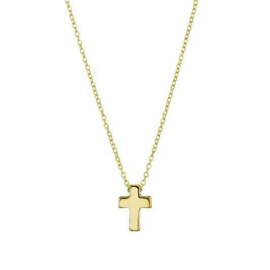 SILVER GOLD PLATED CROSS NECKLACE