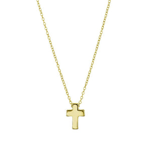SILVER GOLD PLATED CROSS NECKLACE