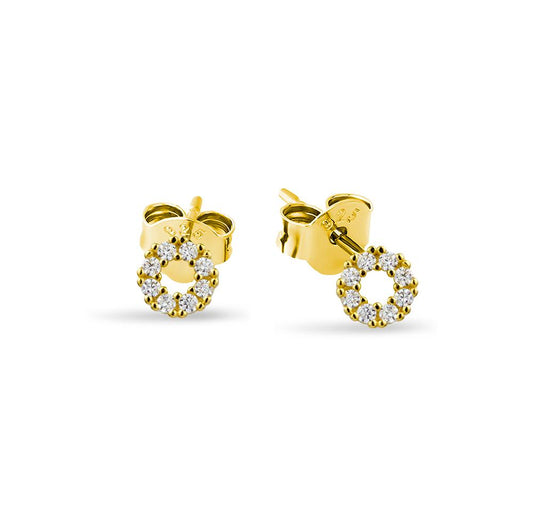 SILVER GOLD PLATED CZ STUDS