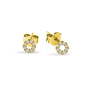 SILVER GOLD PLATED CZ STUDS