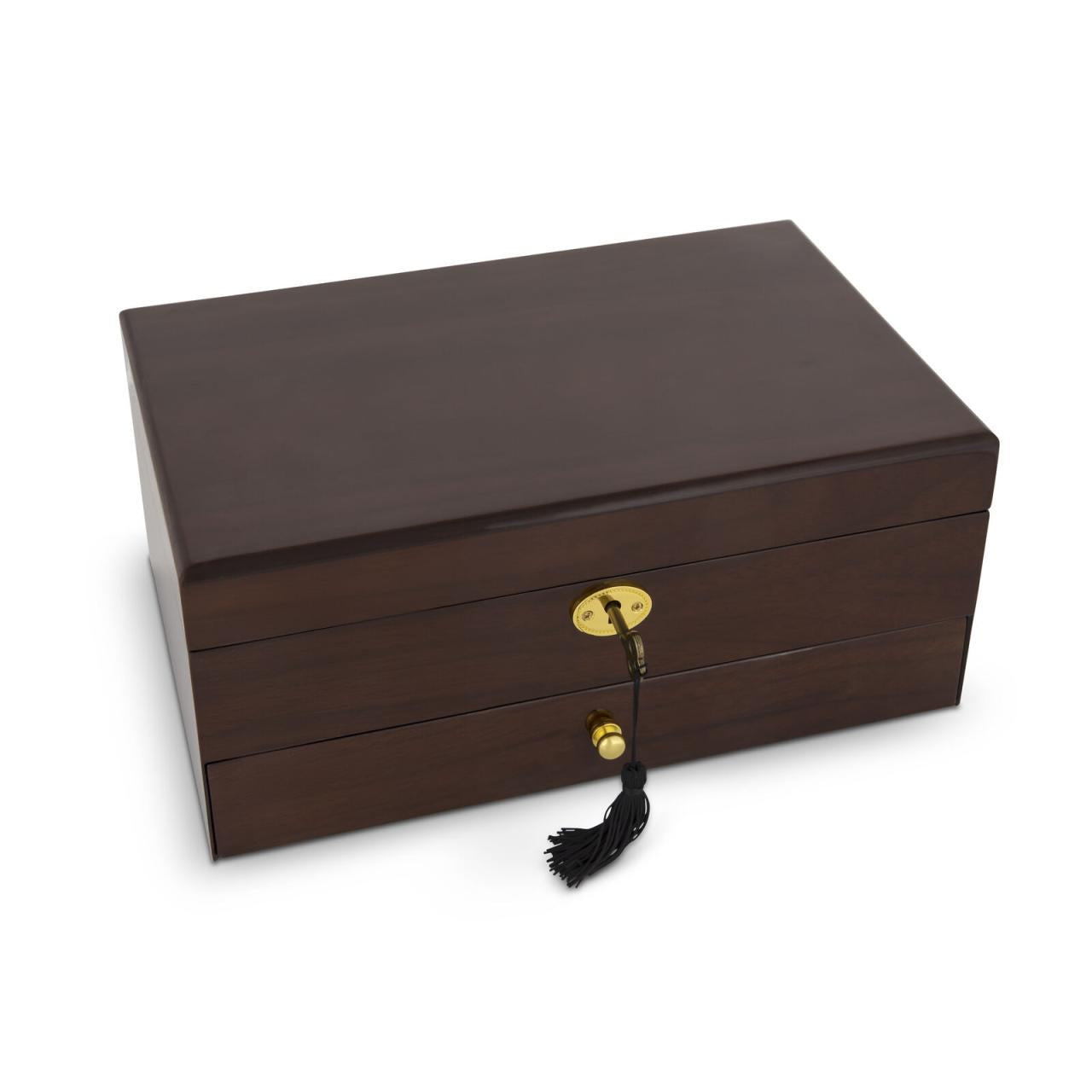 Single Drawer Jewellery Box With Walnut Veneer 28x18.5x12cm