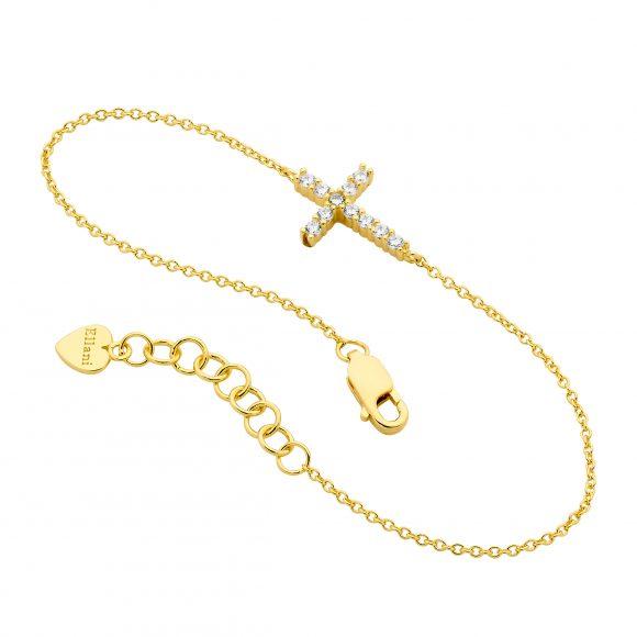 SILVER GP CROSS BRACELET