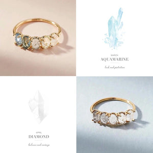 Ombré Birthstone Rings | US 8 / March