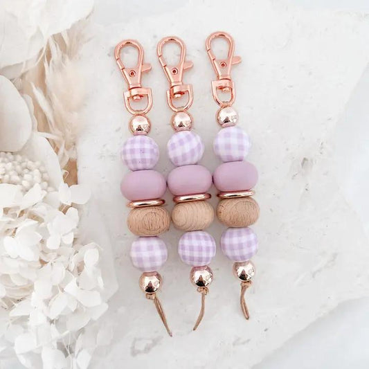 CHUCKLE & WOOD KEYCHAIN HEATHER